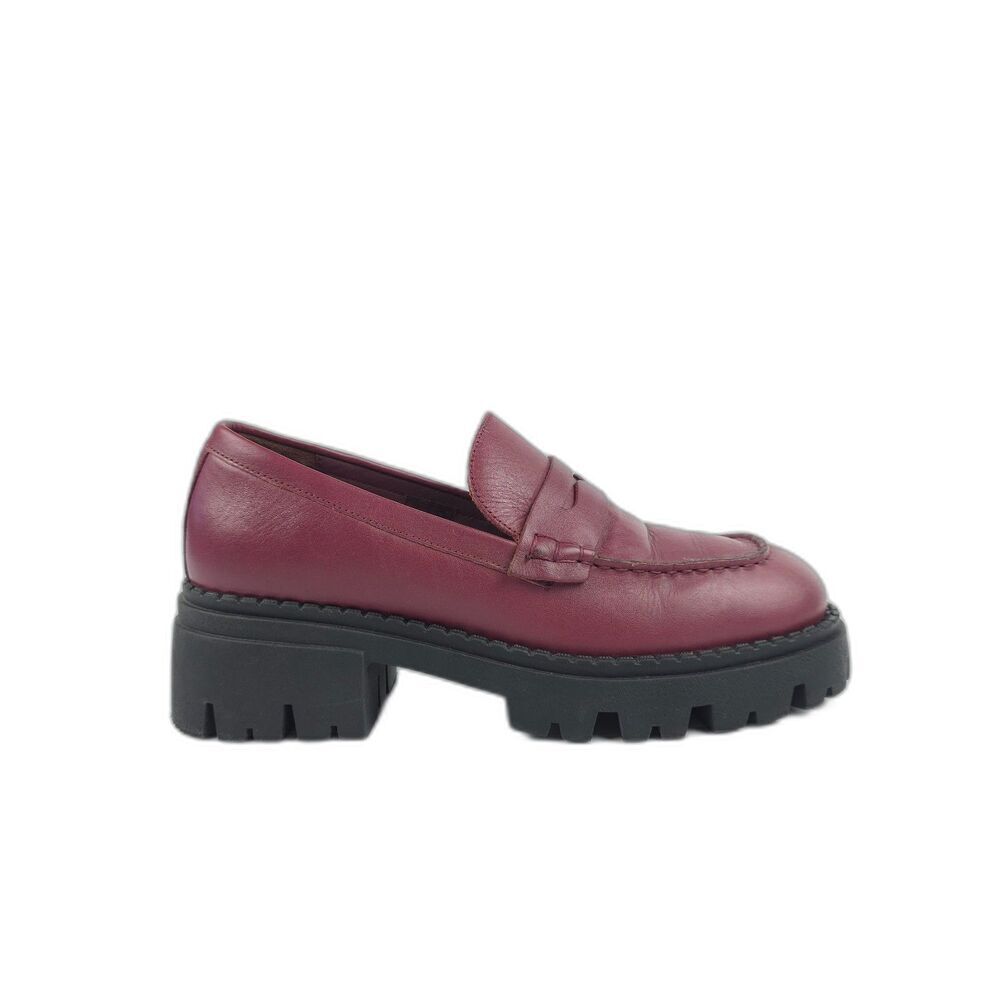 FREE PEOPLE Lyra Lug Sole Loafer Mulberry 39 Dark Academia Preppy Grunge 90s Y2k